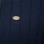 Contrast Trim Cotton V-Neck Cardigan