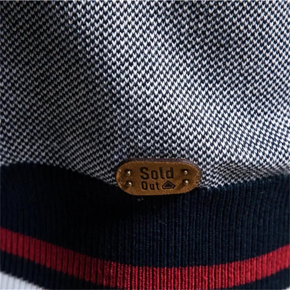 Color Block Zip Stand Collar Cardigan