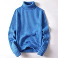 Deep Rib Cotton Blend Turtleneck