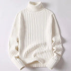 Deep Rib Cotton Blend Turtleneck