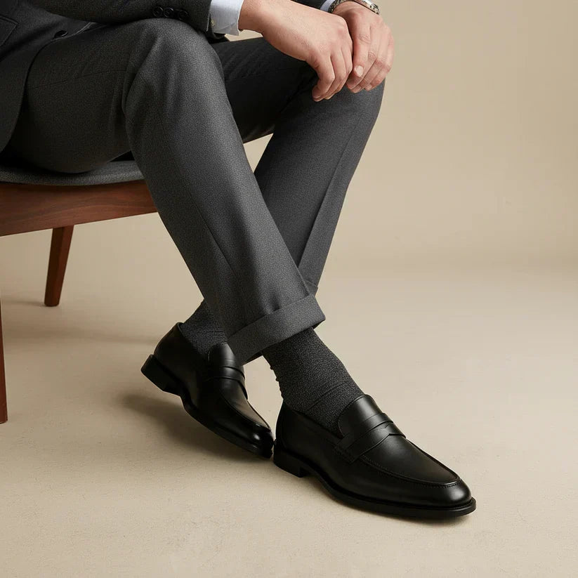 Smooth Leather Penny Loafers