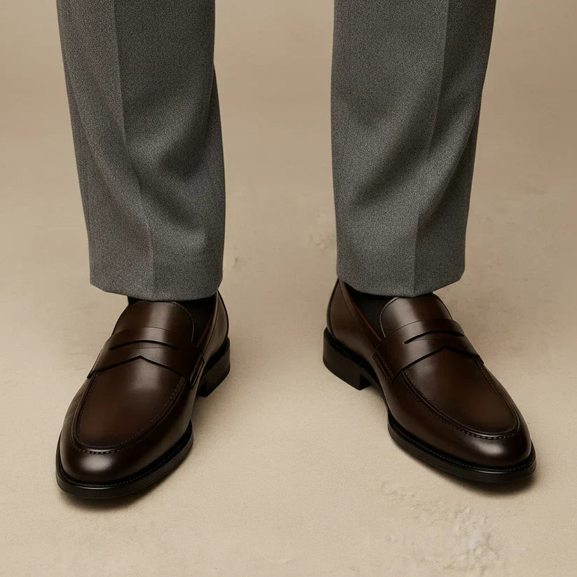 Smooth Leather Penny Loafers