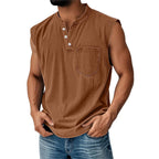 Vintage Washed Henley Tank Top