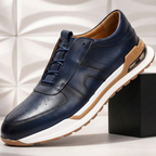 Textured Leather Cushioned Sneaker