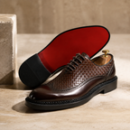 Woven Leather Oxford Shoes