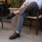 Woven Leather Oxford Shoes