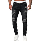 Distressed Comfort Fit Denim Jeans