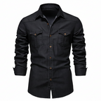 Tailored Cotton Denim Shirt