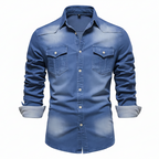 Tailored Cotton Denim Shirt