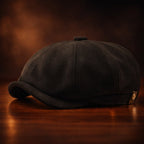 Eight Panel Faux Suede Newsboy Cap