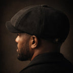 Eight Panel Faux Suede Newsboy Cap